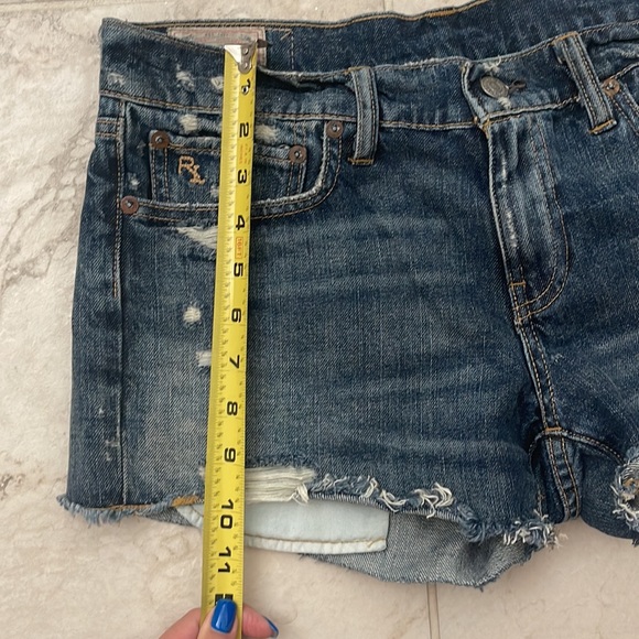 NEW Ralph Lauren Polo Denim rip off navy blue jeans shorts 28 - Picture 8 of 11